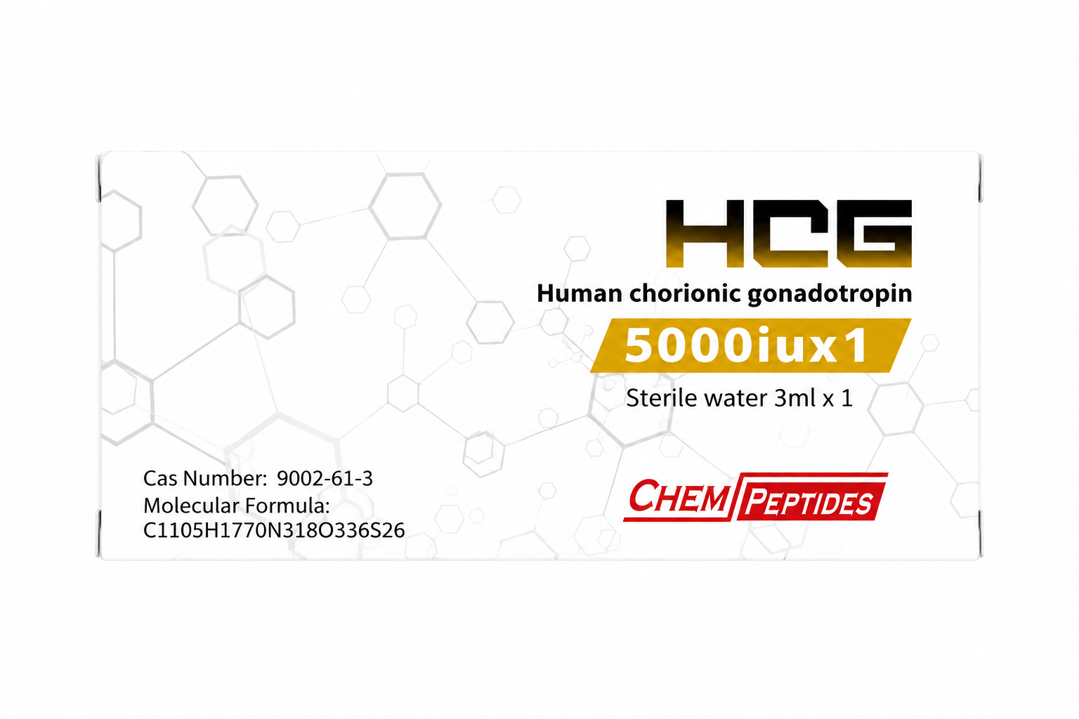 HCG 5000iu research peptide box — Chempeptides