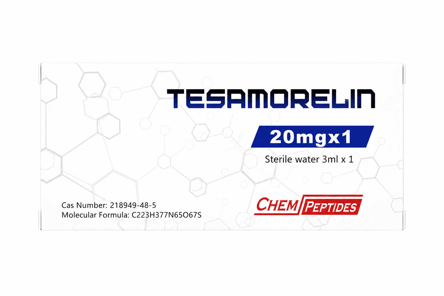 Tesamorelin 20mg research peptide box — Chempeptides